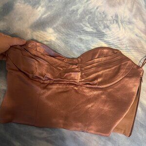 Zara Satin Effect Crop Top